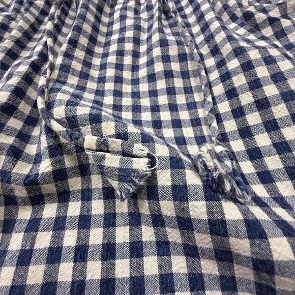 Anthropologie The Podolls Gingham Short Sleeve Shirt Dress, Tie Front, Size XS - Picture 8 of 13